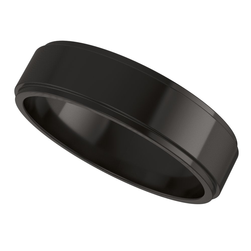 Zirconium 5 mm Stepped-Edge Flat Band Size 9