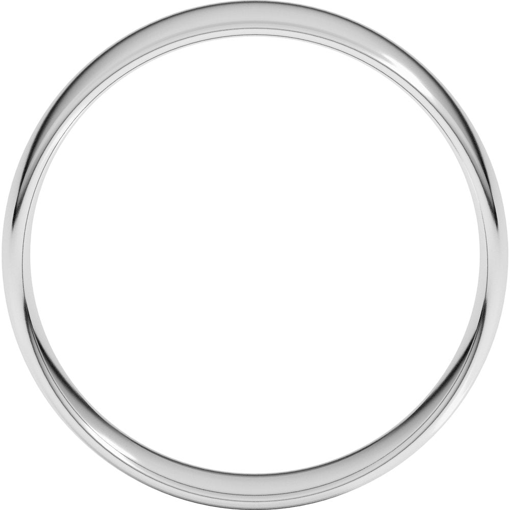 14K White Gold 6 mm Ultra-Lightweight Comfort-Fit European-Style Band Size 9