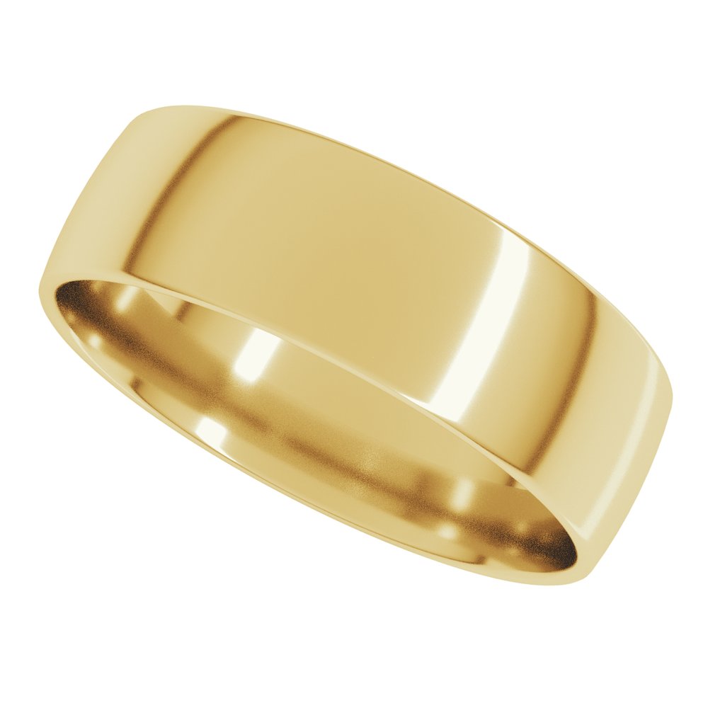 18K Yellow Gold 6 mm Ultra-Lightweight Comfort-Fit European-Style Band Size 8.5