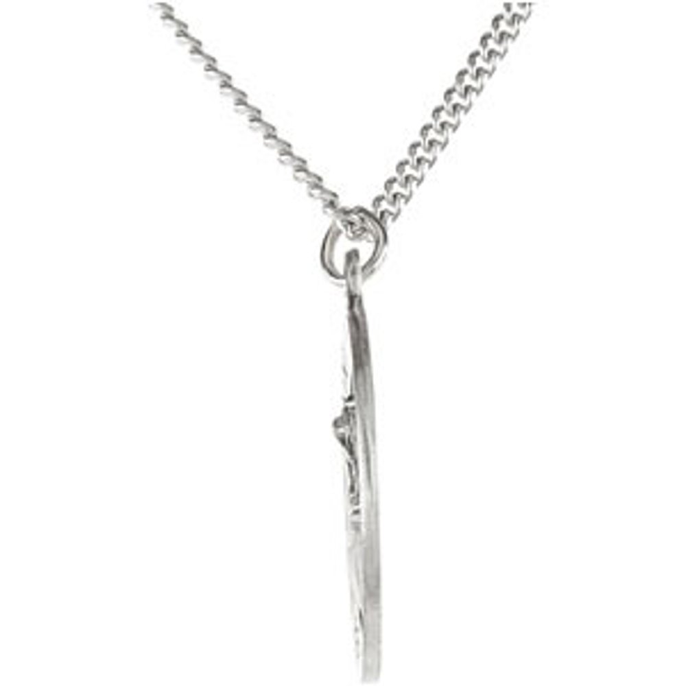 Sterling Silver St. Michael Medal 18" Necklace