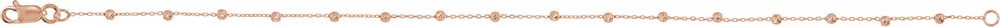 14K Rose Gold .65 mm Beaded Cable 7" Chain