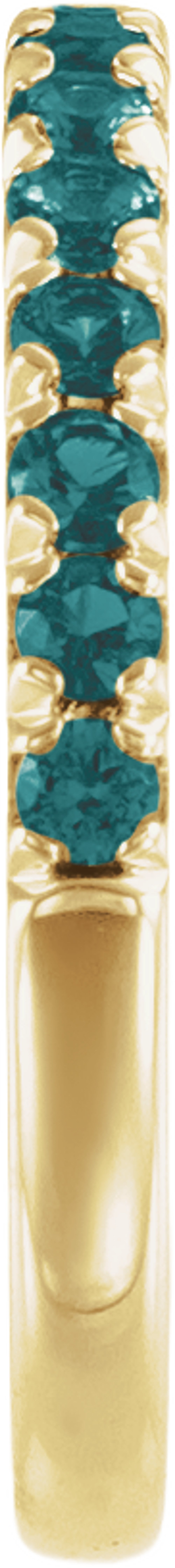 14K Yellow Gold Lab-Grown Alexandrite Stackable Ring