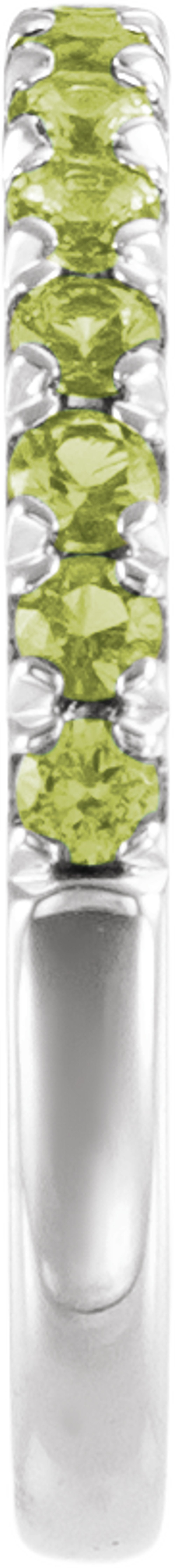 Sterling Silver Natural Peridot Stackable Ring