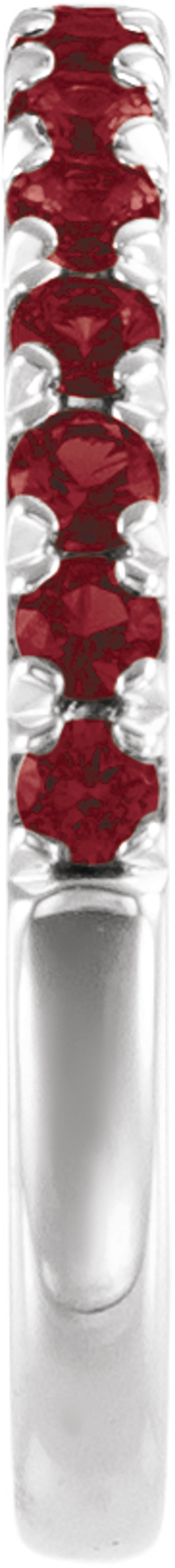 Sterling Silver Natural Mozambique Garnet Stackable Ring