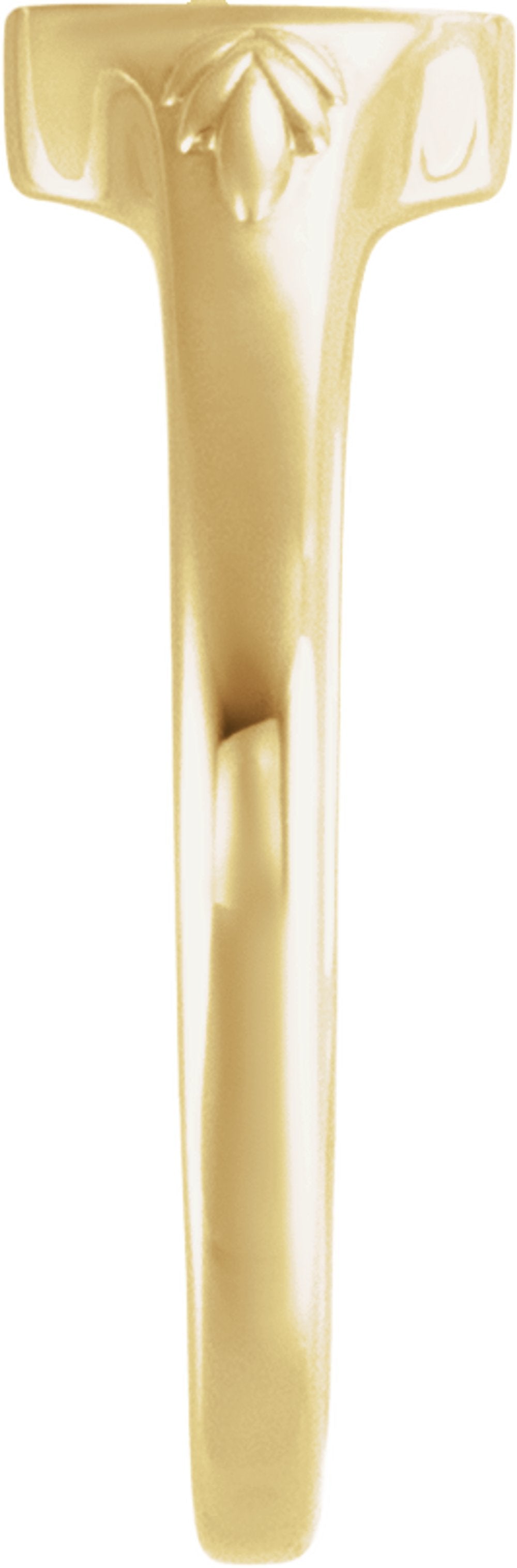 10K Yellow Gold Engravable Wheat Pattern Signet Ring