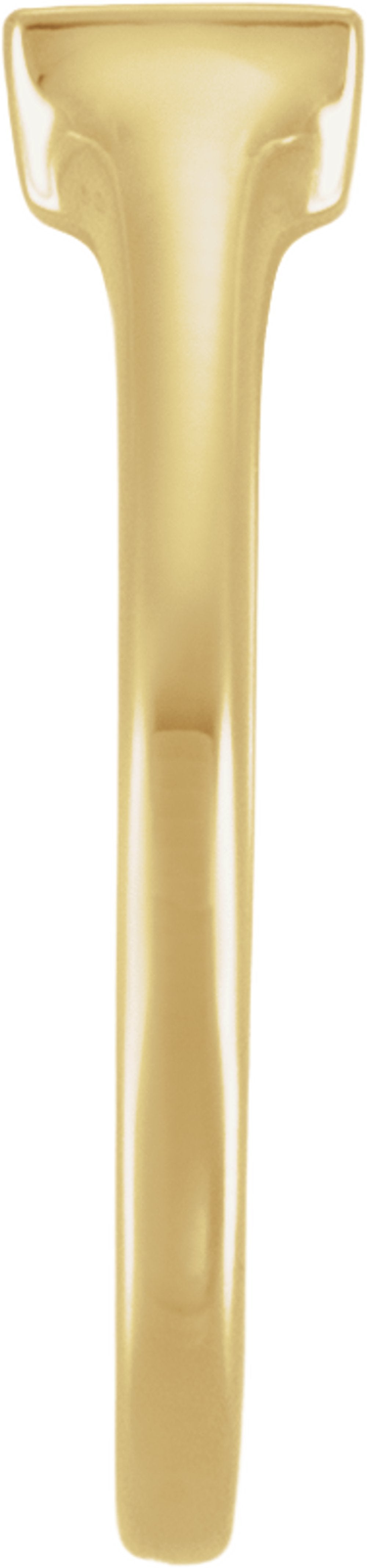 14K Yellow Gold Engravable Square Tapered Signet Ring