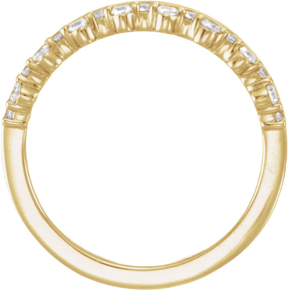 14K Yellow Gold 1/3 CTW Natural Diamond Stackable Ring