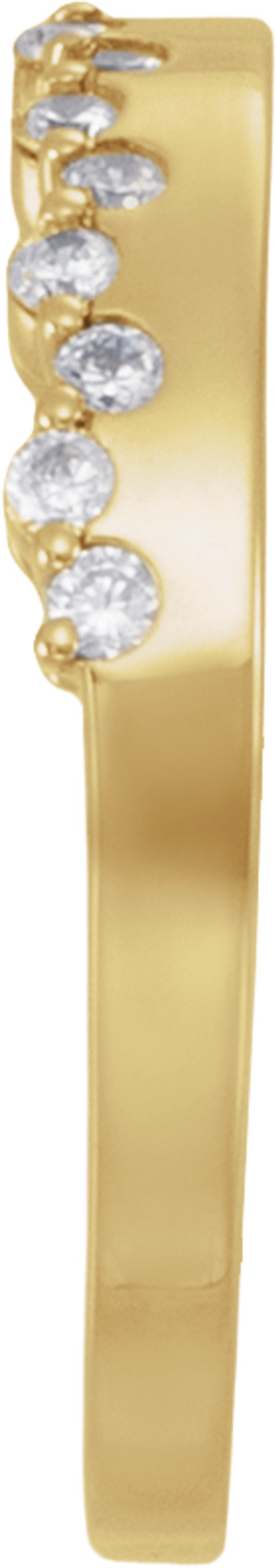14K Yellow Gold 1/3 CTW Natural Diamond Stackable Ring
