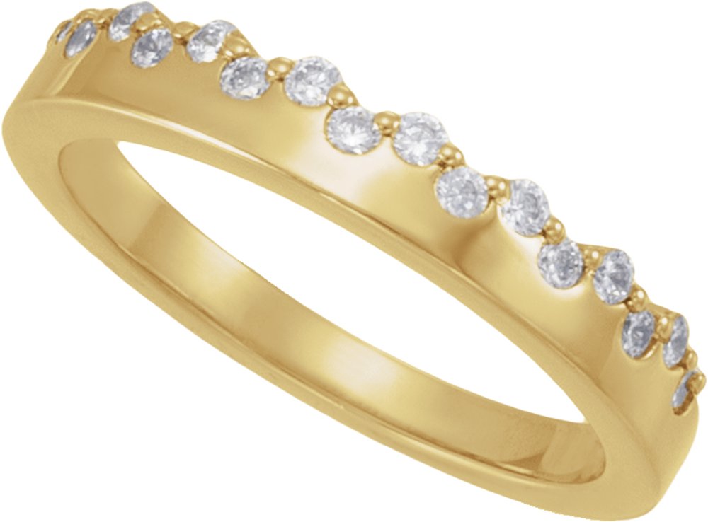 14K Yellow Gold 1/3 CTW Natural Diamond Stackable Ring