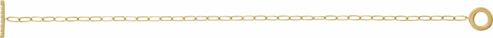 14K Yellow Gold 1/10 CTW Natural Diamond Toggle 7" Bracelet