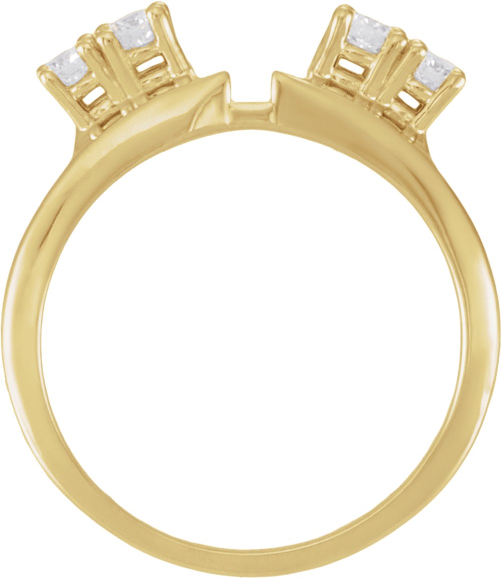 14K Yellow Gold 1/4 CTW Lab-Grown Diamond Wrap-Style Ring Enhancer