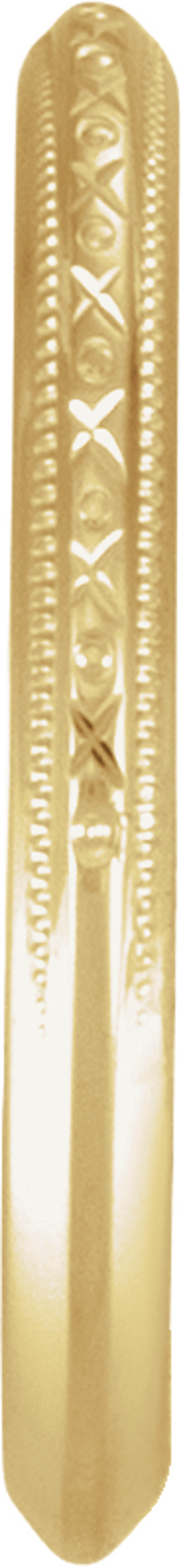 14K Yellow Gold 2 mm Milgrain Geometric Band Size 5