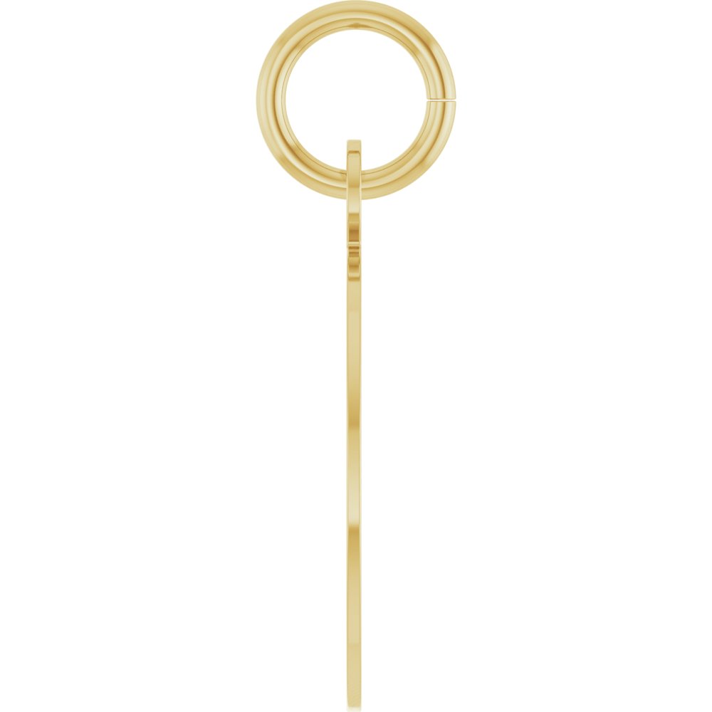 14K Yellow Gold Engravable Disc Pendant