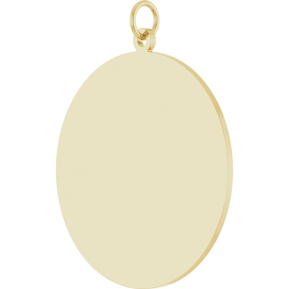 14K Yellow Gold Engravable Disc Pendant