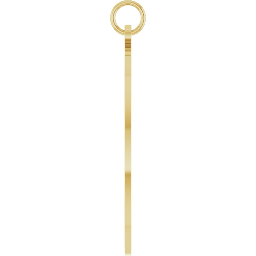 14K Yellow Gold Engravable Disc Pendant