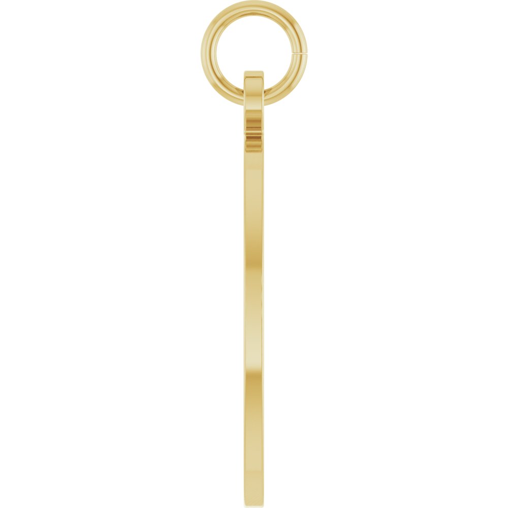 14K Yellow Gold Engravable Oval Disc Pendant