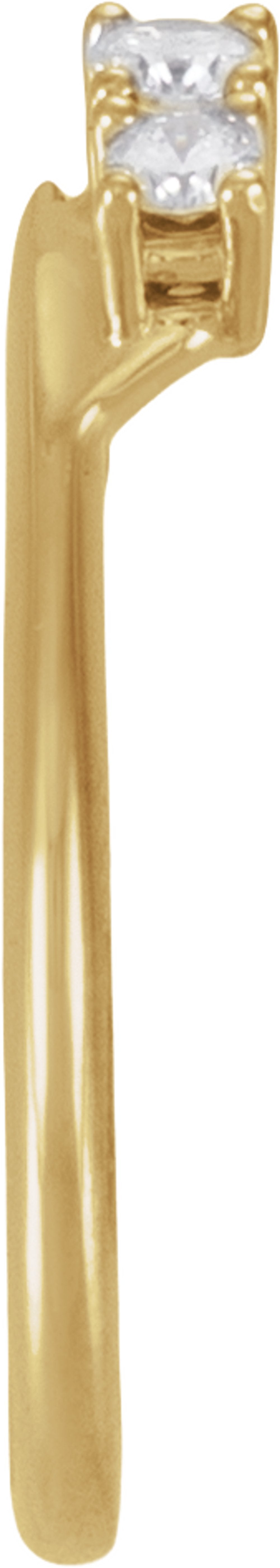 14K Yellow Gold 1/4 CTW Lab-Grown Diamond Wrap-Style Ring Enhancer