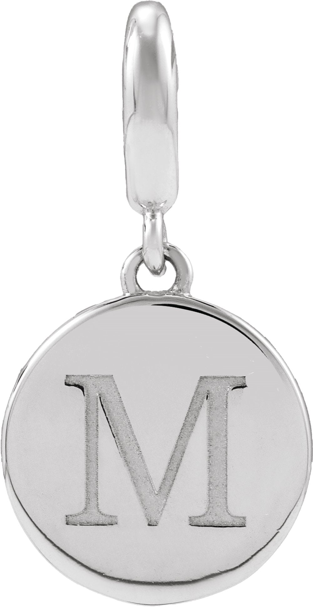 Sterling Silver Engravable Disc Charm/Pendant