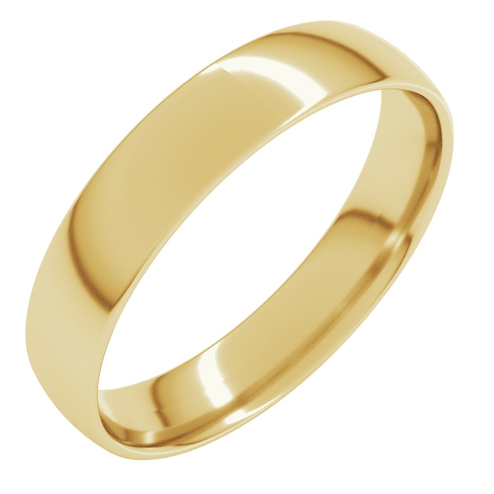10K Yellow Gold 4 mm Ultra-Lightweight Comfort-Fit European-Style Band Size 7