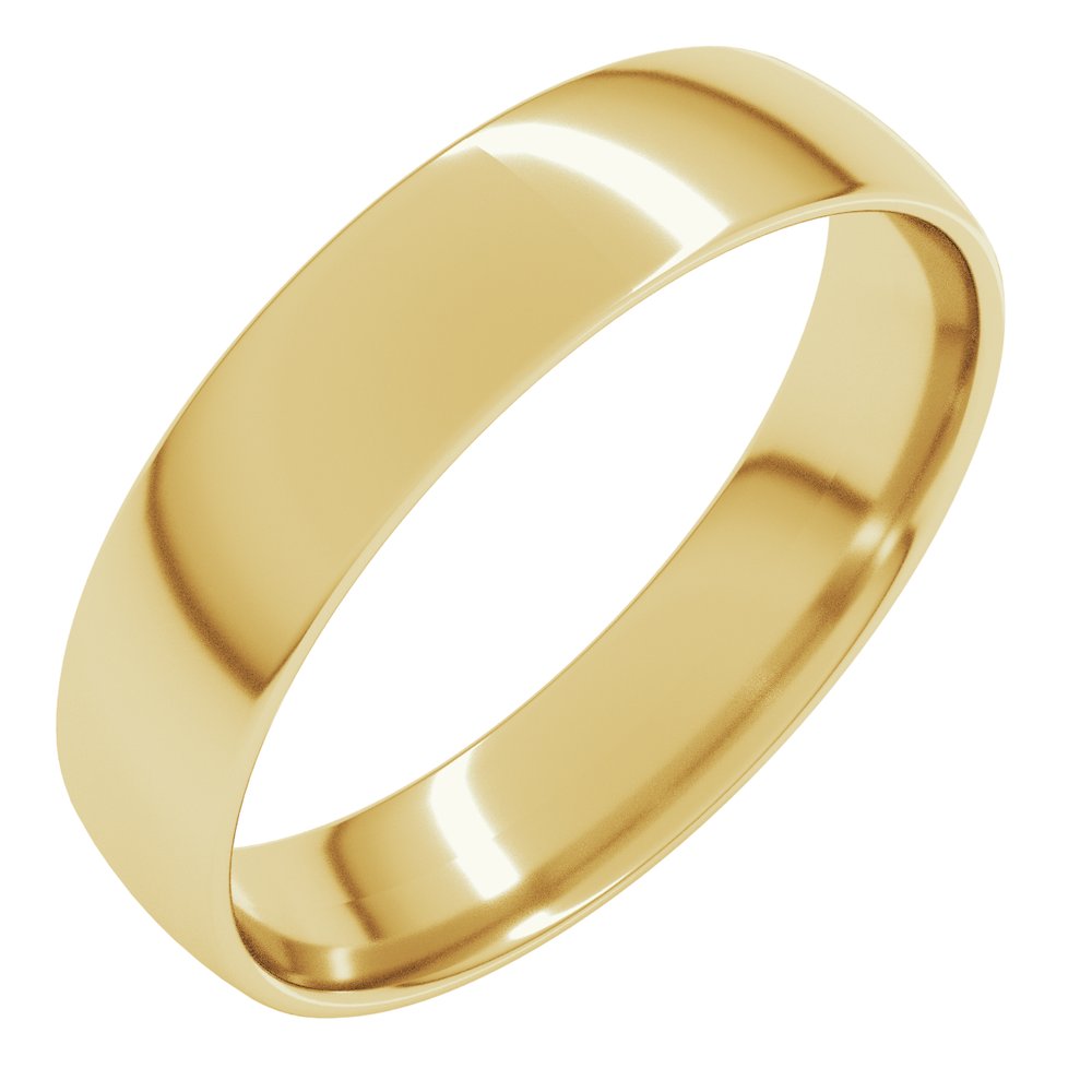 18K Yellow Gold 4.5 mm Ultra-Lightweight Comfort-Fit European-Style Band Size 9