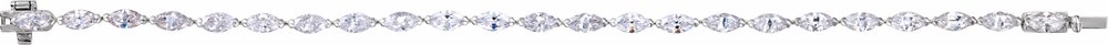 14K White Gold 5 3/4 CTW Lab-Grown Diamond Line 7" Bracelet