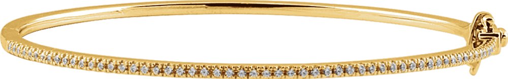 14K Yellow Gold 1/2 CTW Natural Diamond Pavé-Style 7" Bracelet