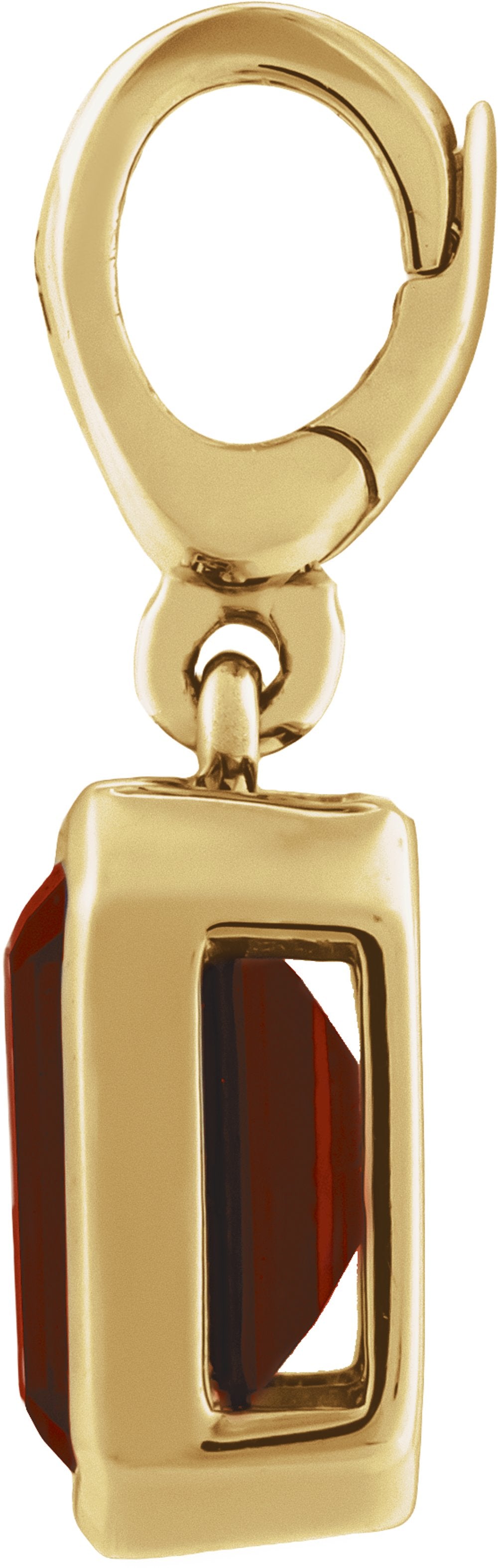 14K Yellow Gold Natural Mozambique Garnet Charm/Pendant