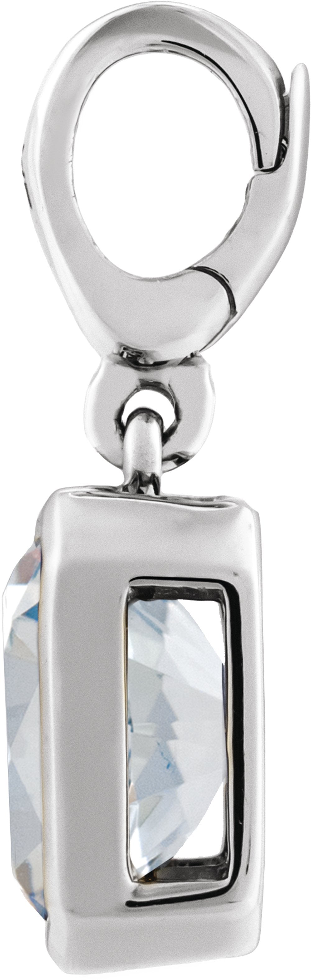 14K White Gold 1CT Lab-Grown Diamond Charm/Pendant