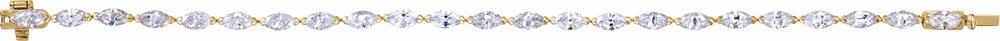 14K Yellow Gold 5 3/4 CTW Lab-Grown Diamond Line 7" Bracelet