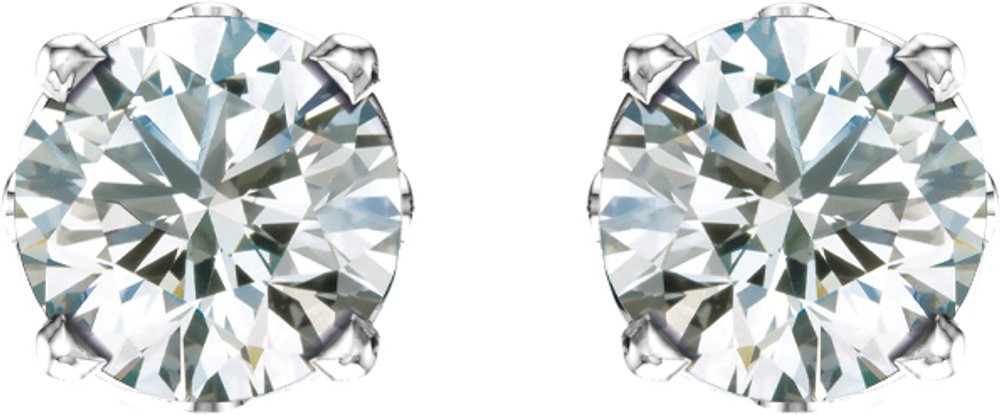 14K White Gold 1/2 CTW Lab-Grown Diamond Scroll Setting® Stud Earrings