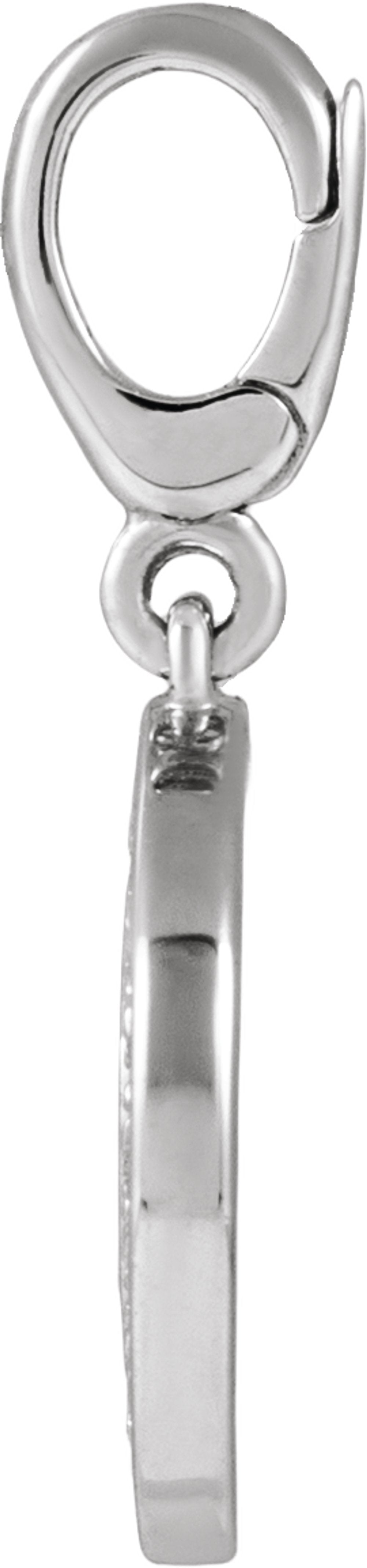14K White Gold 1/8 CTW Lab-Grown Diamond Engravable Circle Charm/Pendant