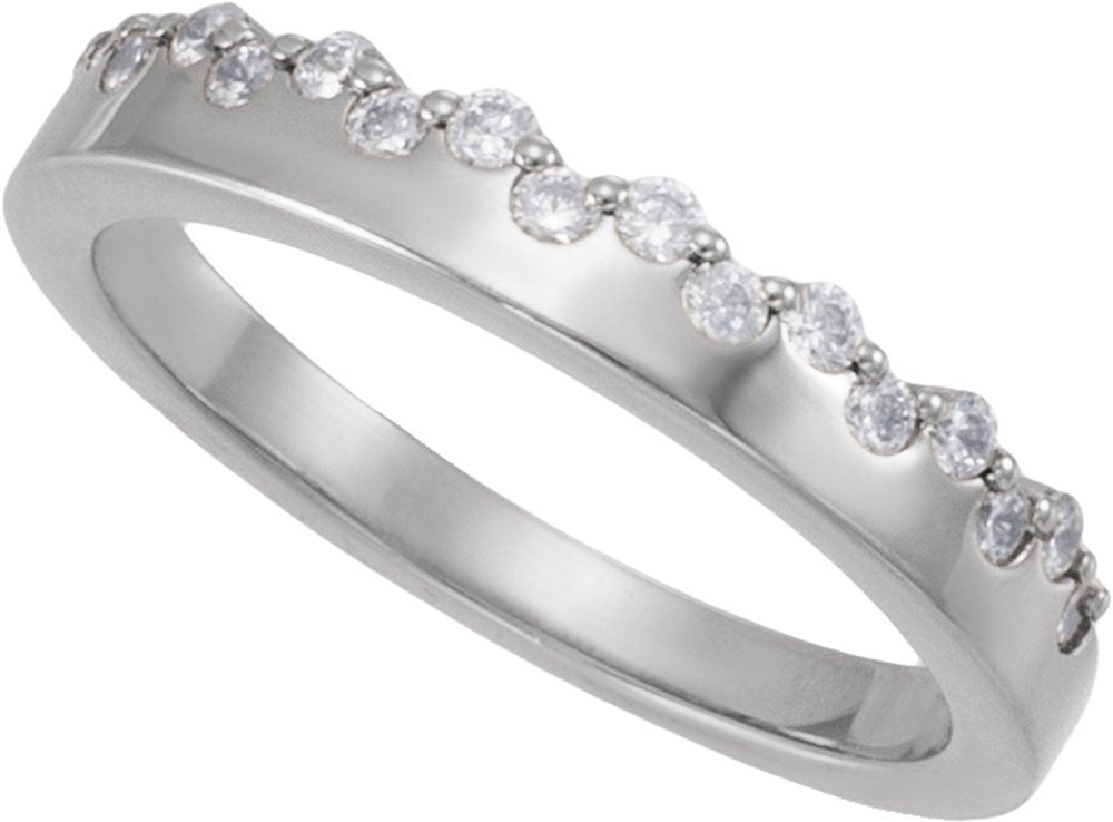 Sterling Silver 1/3 CTW Lab-Grown Diamond Stackable Ring
