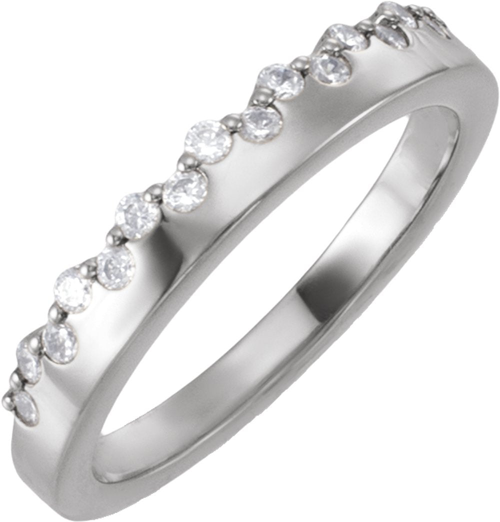 Sterling Silver 1/3 CTW Lab-Grown Diamond Stackable Ring