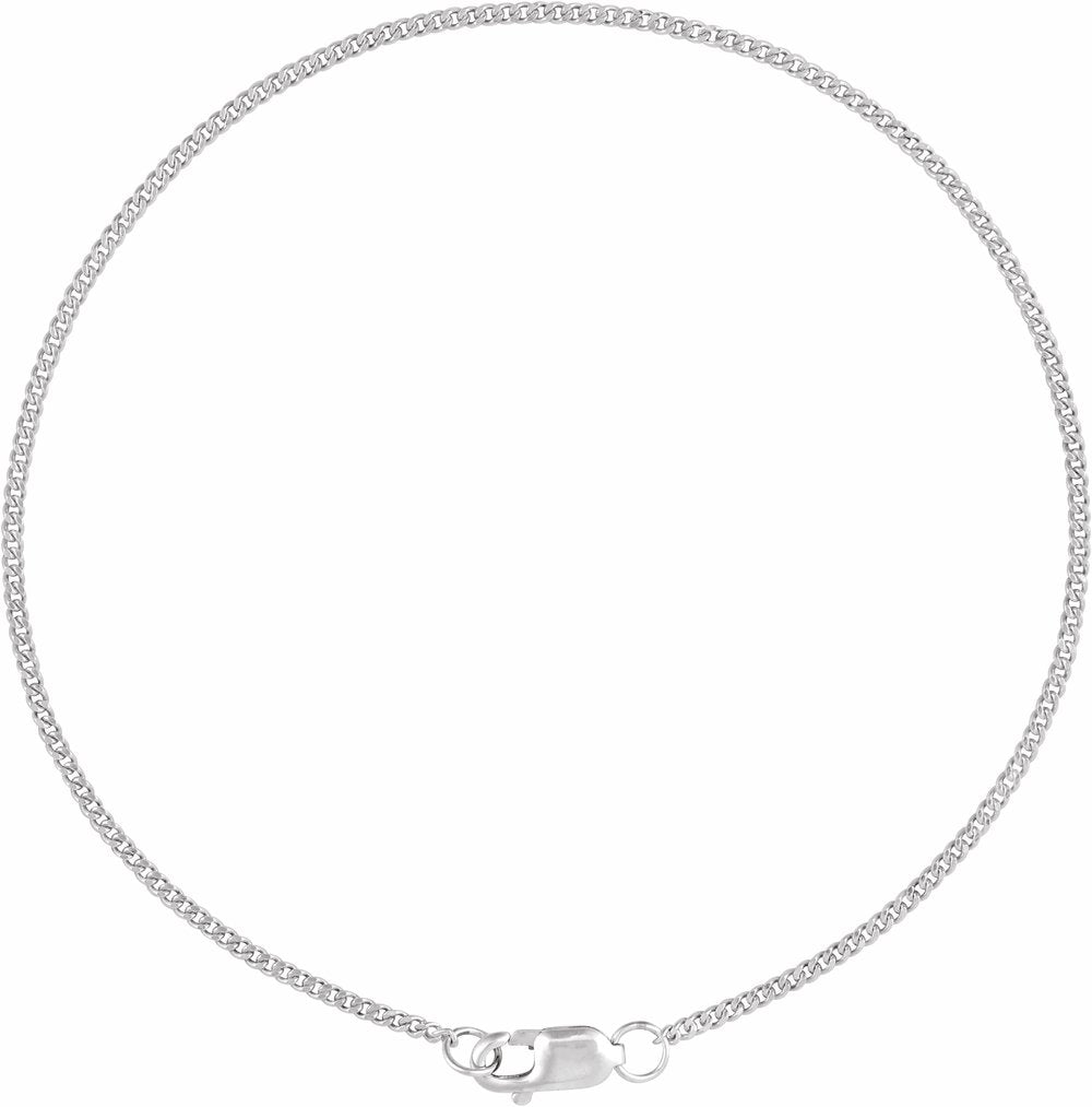 Sterling Silver 1.15 mm Diamond-Cut Curb 7" Chain
