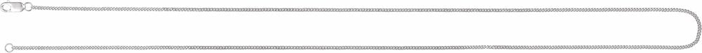 Sterling Silver 1.15 mm Diamond-Cut Curb 18" Chain
