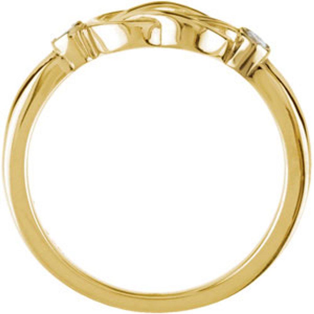 14K Yellow .06 CTW Natural Diamond Knot Ring