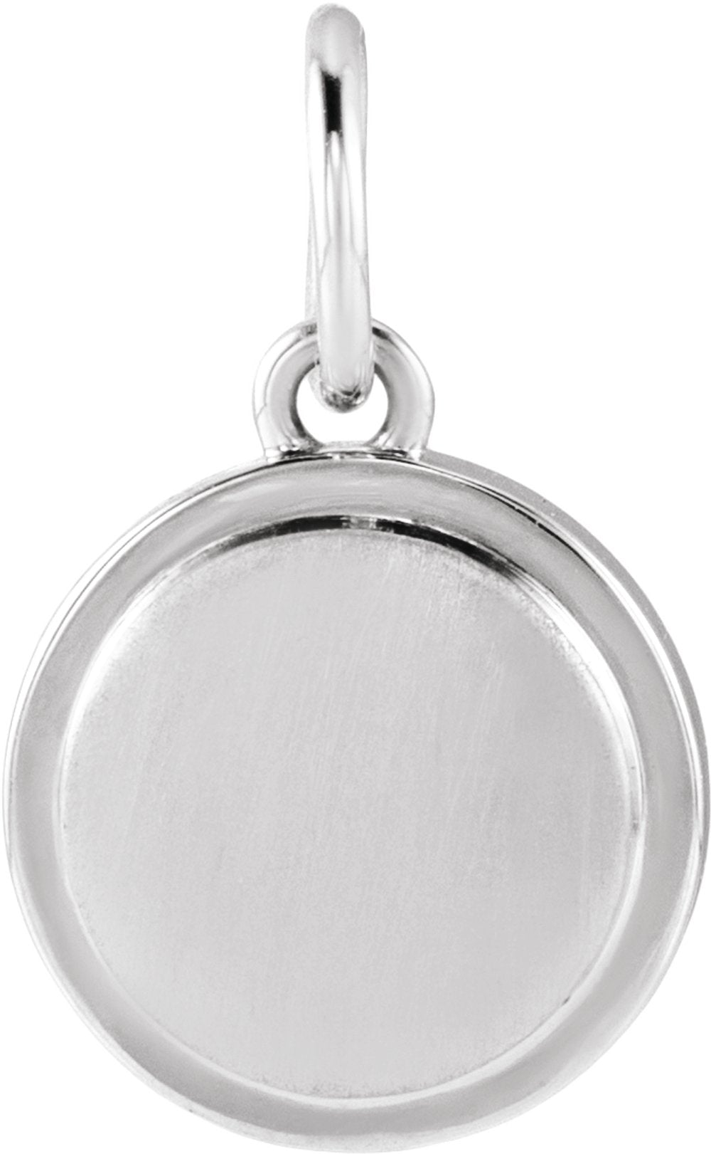 Sterling Silver Engravable Round Pendant