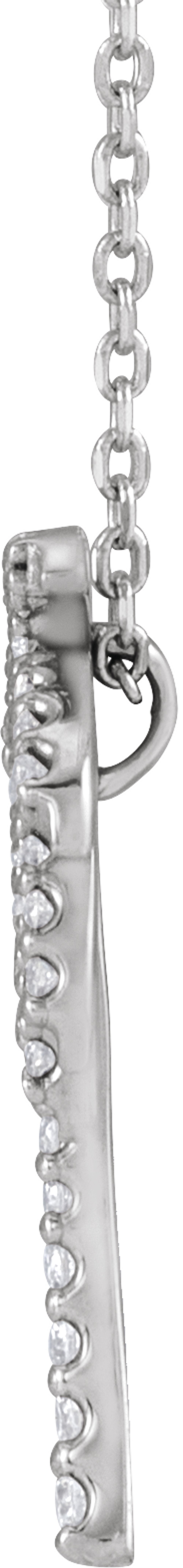 14K White Gold 1/4 CTW Natural Diamond Palm Tree 16" Necklace