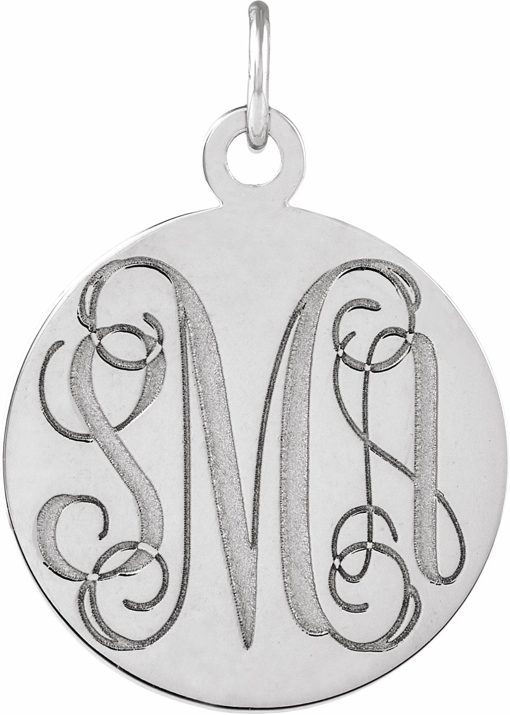 Sterling Silver Engravable Disc Pendant