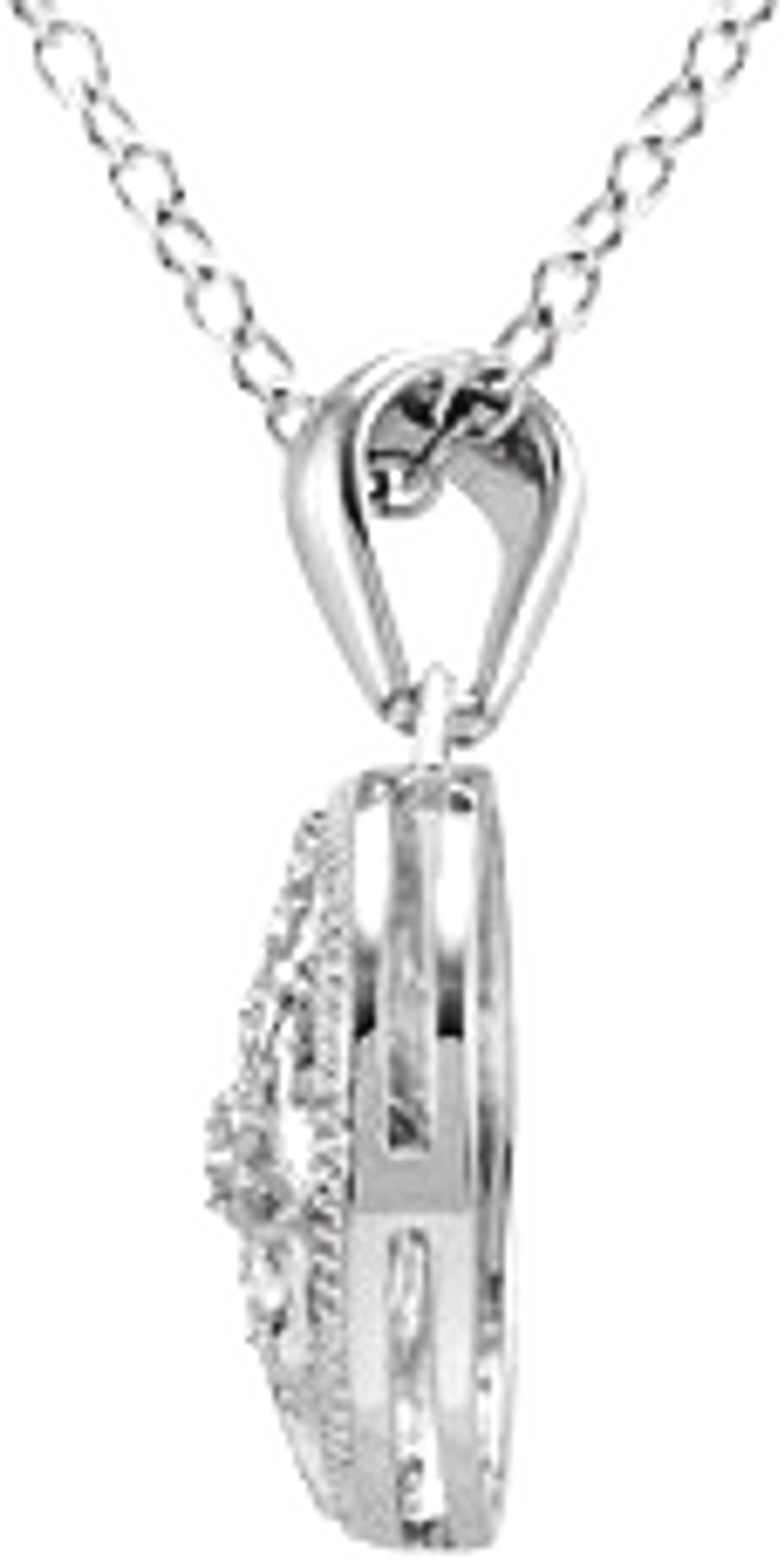 Sterling Silver .05 CTW Natural Diamond 18" Necklace