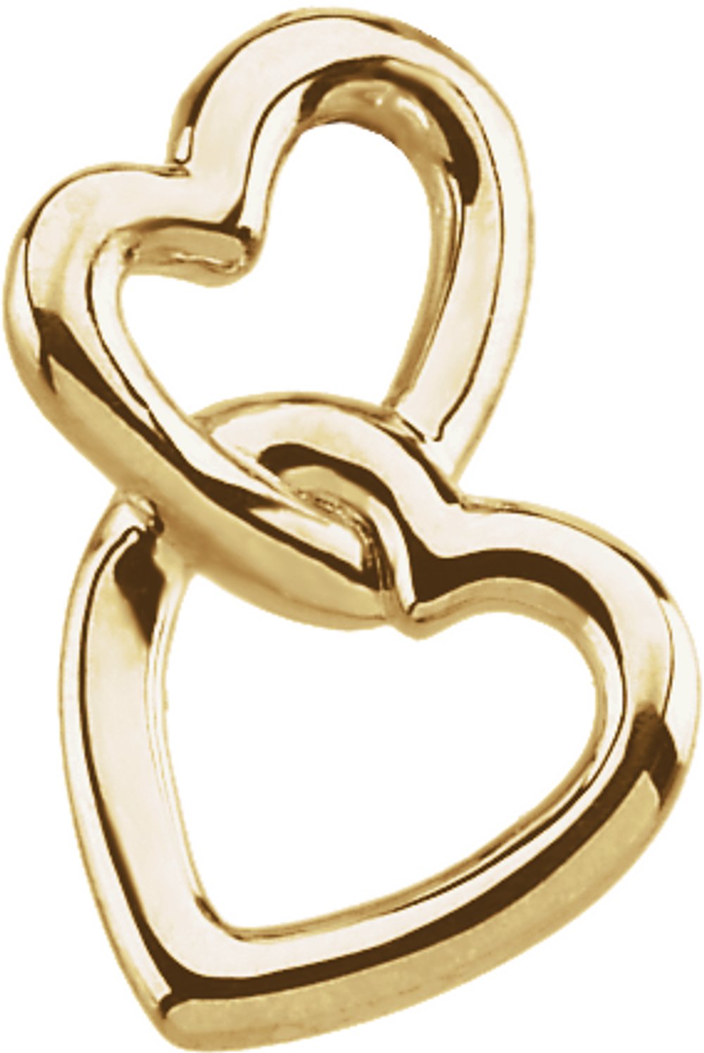 10K Yellow Gold Double Heart Pendant