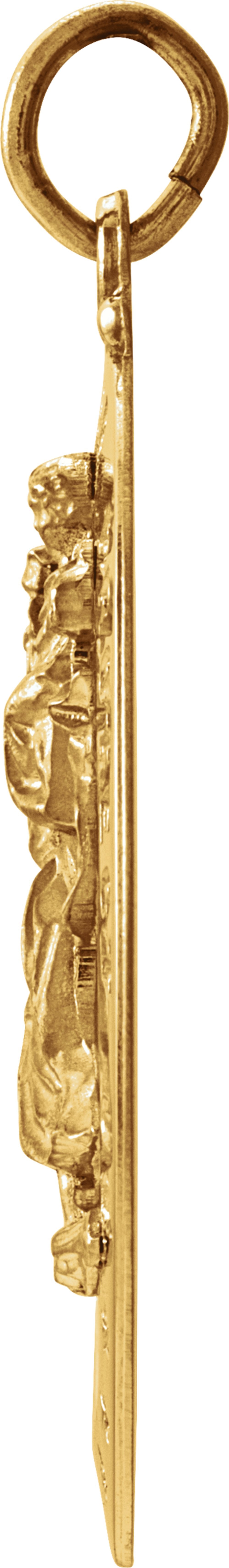 14K Yellow 29x20 mm Oval St. Christopher Medal