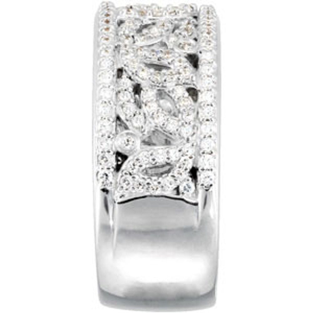 Platinum 5/8 CTW Natural Diamond Anniversary Band