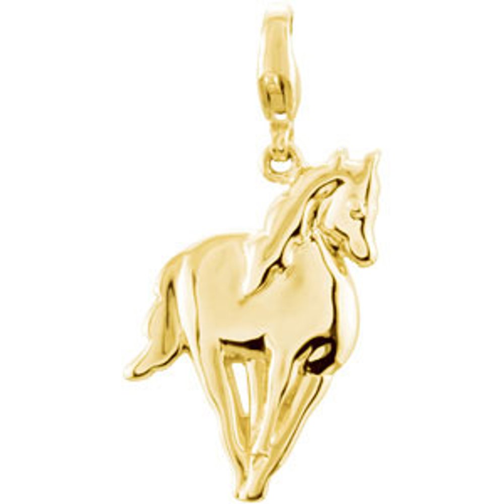 14K Yellow Gold Horse Charm/Pendant