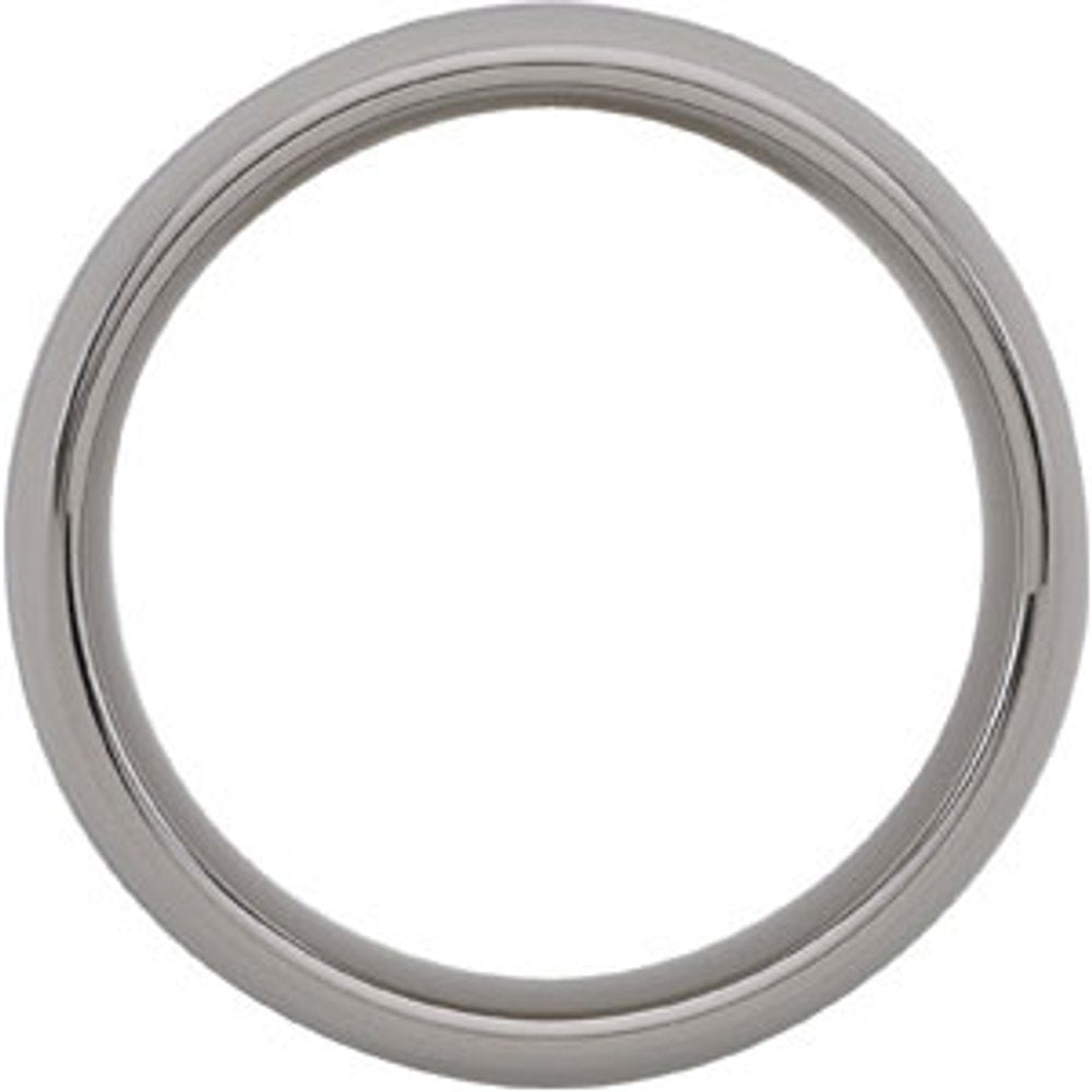 Tungsten 8 mm Carbon Fiber Inlay Comfort-Fit Half Round Band Size 10