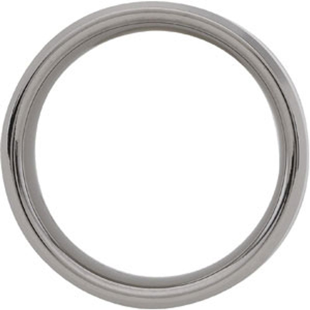 Tungsten & Carbon Fiber 8 mm Beveled-Edge Band Size 11