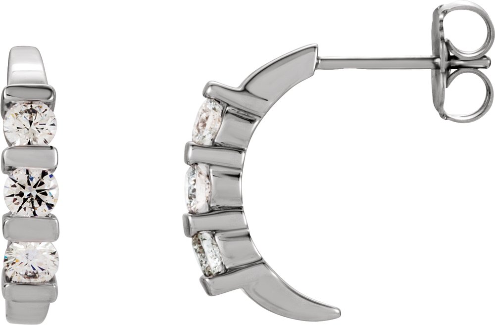 14K White Gold 1/2 CTW Lab-Grown Diamond Earrings