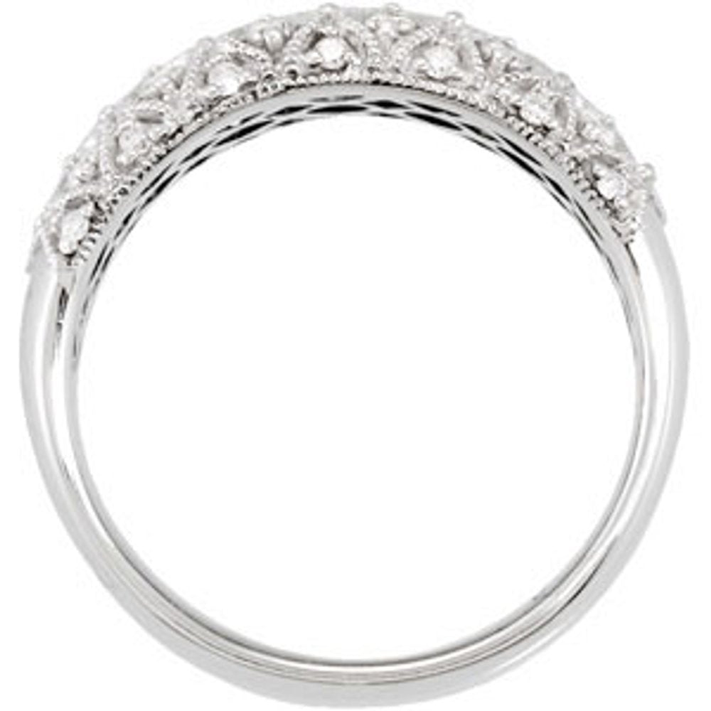 14K White Gold 1/2 CTW Natural Diamond Ring
