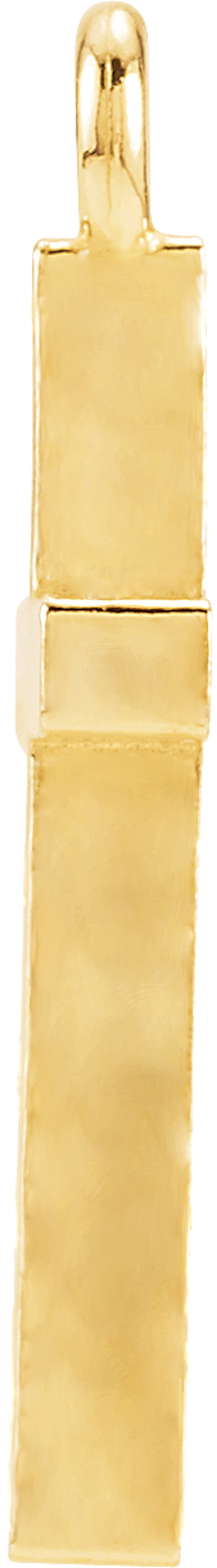 14K Yellow Gold Posh Mommy® Cross Dangle