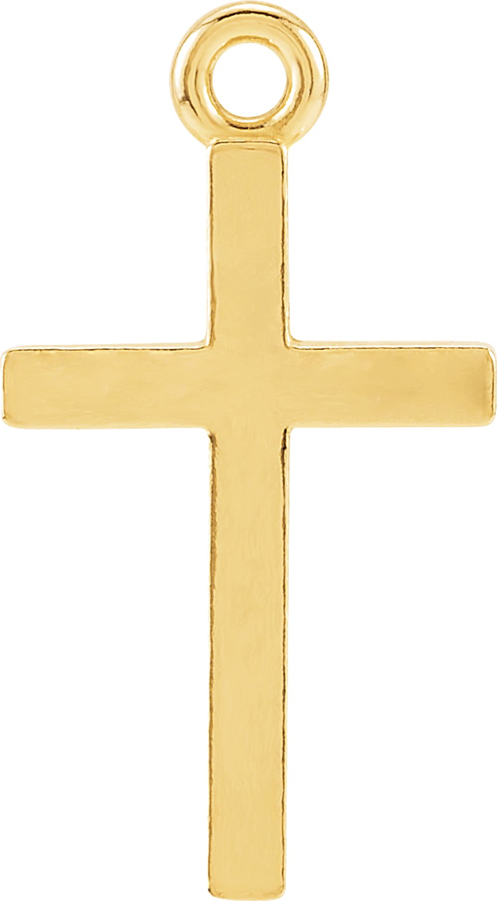 14K Yellow Gold Posh Mommy® Cross Dangle